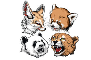 Evaluating Animals-Head-design-for-embroidery for Etsy Shops
