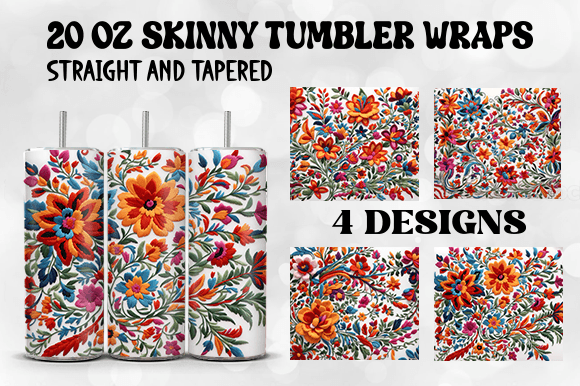 Review: 3D Mexican Embroidery Tumbler Wrap Subli