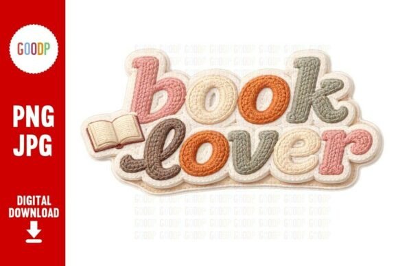 Review: Book Lover Knit Embroidery Patch PNG