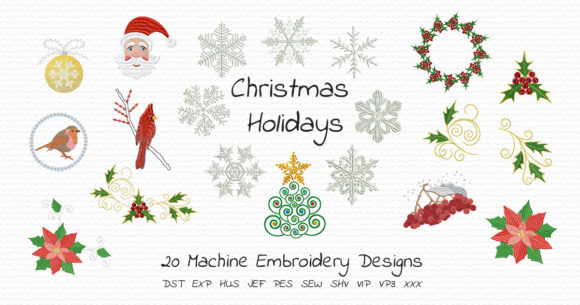 Review: Christmas Holidays Embroidery Bundle for Gifts