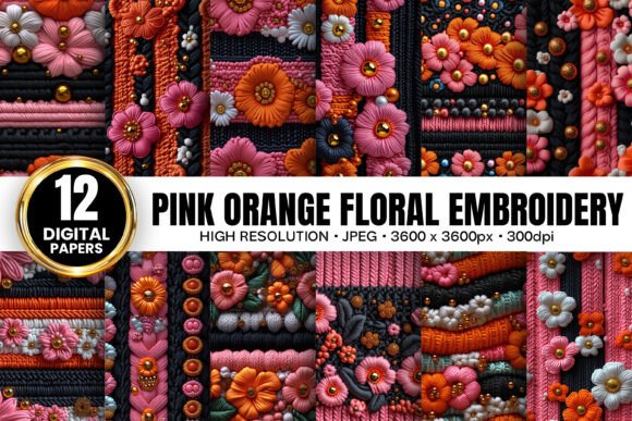 Reviewing Pink Orange 3d Flowers Embroidery Papers for Holiday Sales