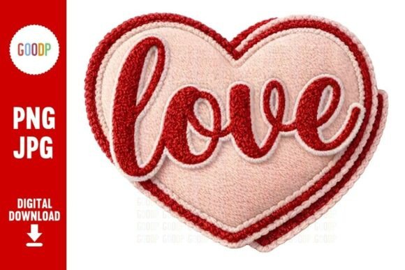 Reviewing the Love Heart Chenille Embroidery Patch PNG